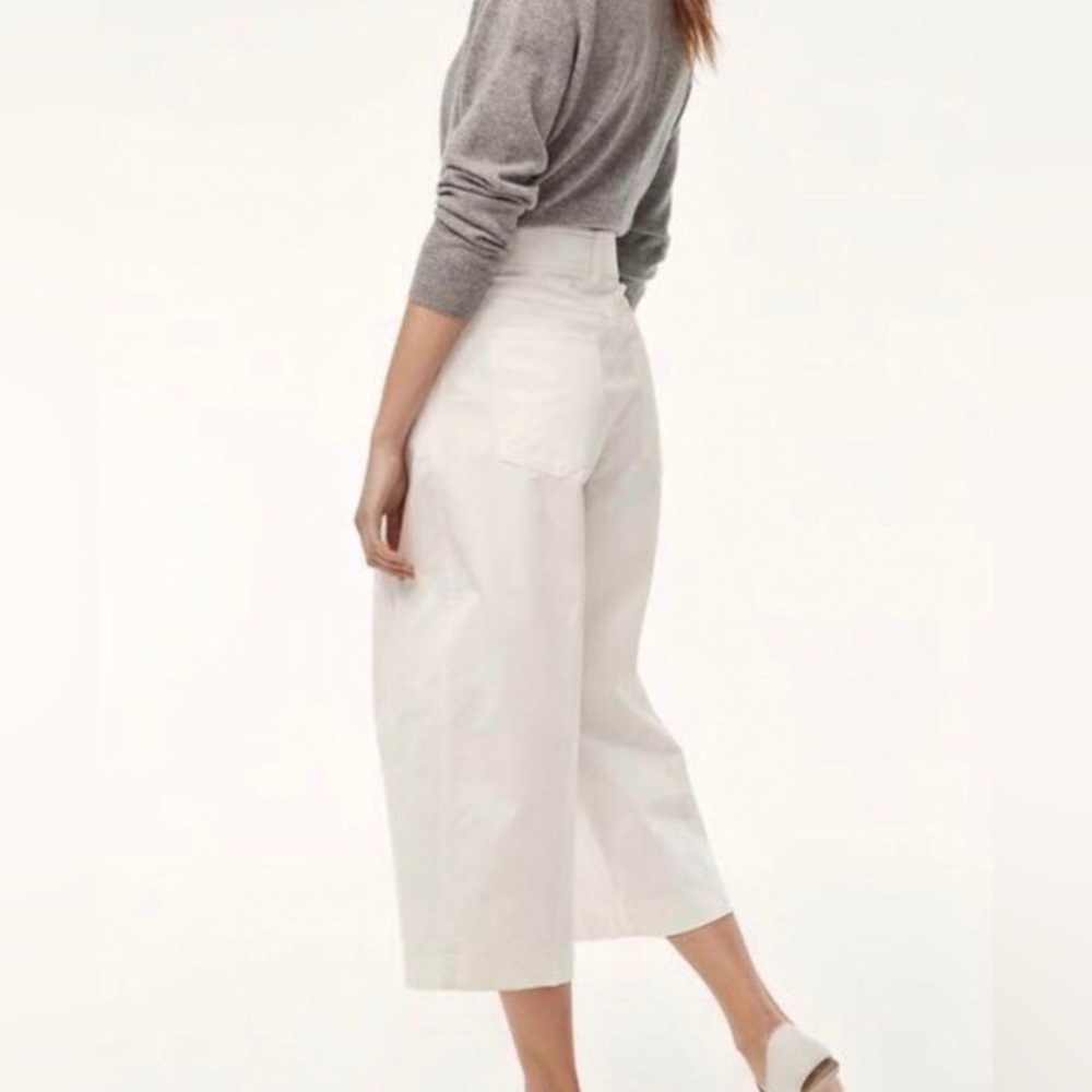 Babaton Aritzia Beecroft Wide Leg Cropped Pants Cotton Twill Blend Sz.2